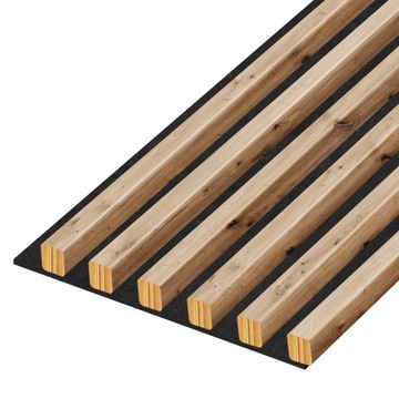 LAMELE ŚCIENNE NA FILCU 24x275 AKUSTYCZNE 6 LAMELI DĄB ARTISAN