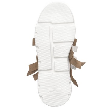 Eksbut Sneakersy półbuty skórzane na platformie białe 2F-7033-L91-G45 r.40