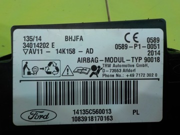 FORD B-MAX 1.4 B 14R 5D ZÁVĚS LEVÝ 34014202E