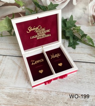 Коробка для конвертов, обручальных колец, вешалок, золотого декора.