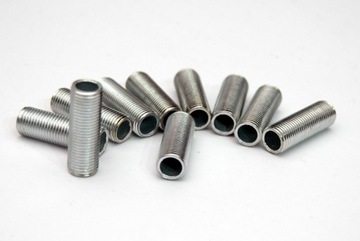 10x Nypel M10x1 rurka 25mm gwintowana lampy żyrand
