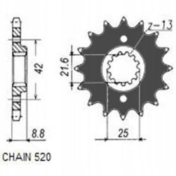 ZESTAW NAPĘD-OWY DID KAWASAKI EX 250 R NINJA 08-12 88-96 GPX 250 88-05