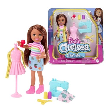 Zestaw Mattel Barbie LALKA Chelsea Kariera PROJEKTANTKA MODY