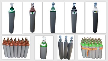 НАБОР БАЛЛОНОВ С УГЛЕКИСЛЫМ ГАЗОМ 8 Л, РЕДУКТОР AR/CO2, СВАРОЧНАЯ ПРОВОЛОКА, 5 КГ