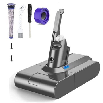 Bateria Akumulator Dyson V8 SV10 21.6V 6000Mah +filtry