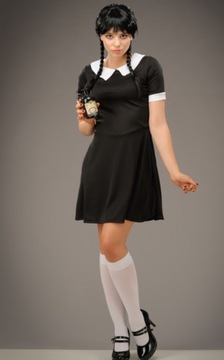 Przebranie sukienkaWednesday Addams DAMSKA Dorosła uczennica r S