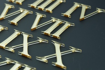 Римские цифры для настенных часов - комплект, цифры из оргстекла, золотое зеркало