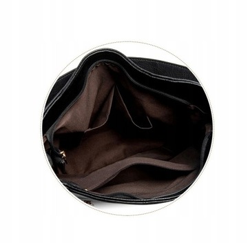 Женская черная вместительная кожаная сумка А4 МОДНАЯ КЛАССИЧЕСКАЯ БОЛЬШАЯ