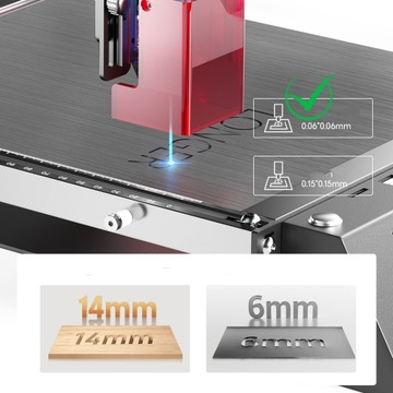 DŁUŻSZY Grawer laserowy 60W RAY5 400*400mm DIY 10000mm/min + stół warsztatowy