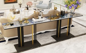 Стол-консоль для зала гостиной, мраморная полка, стол 118х30х78см