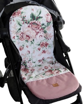Wkładka do wózka spacerówki z wodoodpornym podnóżkiem wkład Rose S 80 cm