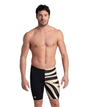 Spodenki treningowe Arena MULTI STRIPES SWIM JAMMER BLACK-WHITE MULTI 85