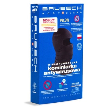 Термоактивная дышащая антивирусная подшлемник Brubeck L/XL