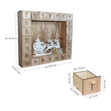 АДВЕНТ-КАЛЕНДАРЬ С ОТКРЫВАЮЩИМСЯ СВЕТОДИОДНЫМ ОКНОМ CH