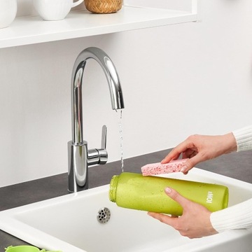 ION8 Бутылка для воды с мерным стаканчиком Спортивная бутылка для спортзала 1000 мл