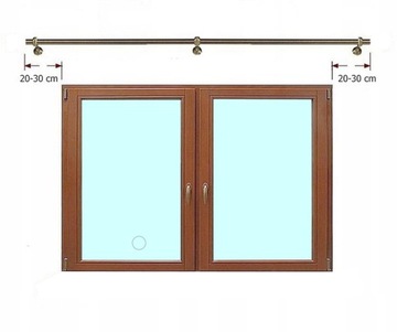 NOWOCZESNY KARNISZ PODWÓJNY SUFITOWY Fi19+19/360cm