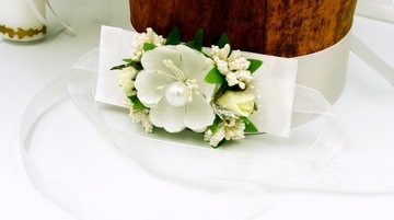 ZESTAW KOMUNIJNY WIANEK,OZDOBA ŚWIECY