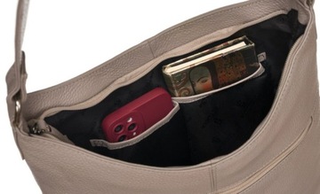 Peterson skórzana torebka damska z małym portfelem na zatrzask ZESTAW