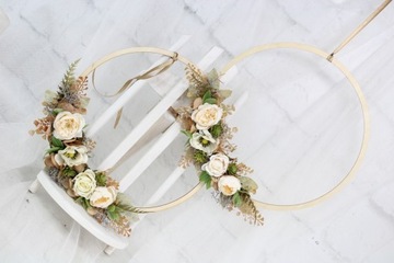 Обруч венок осенний венок украшение дома окно бежевый