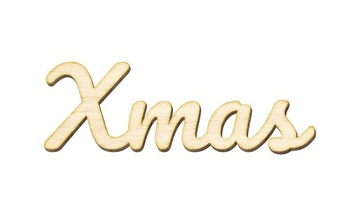 Dekor scrapka napis drewniany świąteczny Xmas