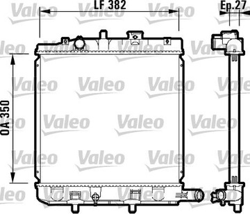 CHLADIČ VODY 732726 VALEO MAZDA DEMIO