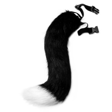 COSPLAY FURRY WŁOCHATY OGON NA GUMCE LIS FUTRZAK 50 cm