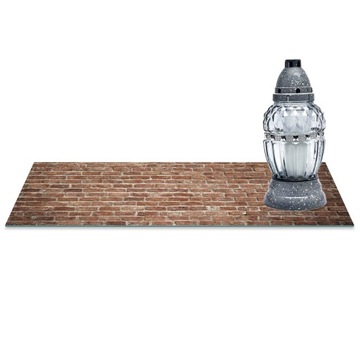 SZKLANA PODSTAWKA POD ZNICZE 60x20cm Mur 215c