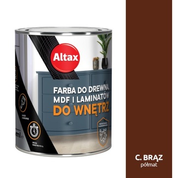 farba do mebli kuchennych drewna mdf laminatów drzwi CIEMNY BRĄZ 0,75 ALTAX