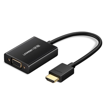 UGREEN ADAPTER PRZEJŚCIÓWKA HDMI (MĘSKI) - VGA (ŻEŃSKI) KABEL MICRO USB 1M