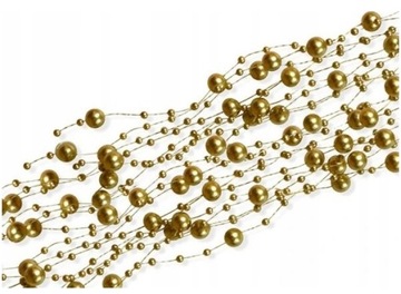 Girlanda perłowa łańcuch koraliki na choinkę perełki święta 5x1,3m 20kol.
