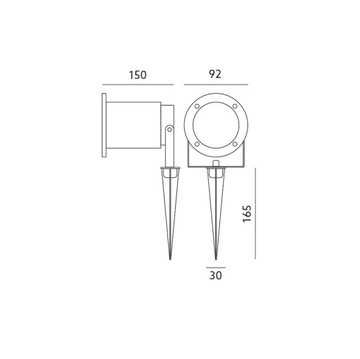 Садовый светильник на штыре ГУ10 230В для освещения