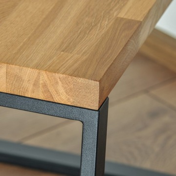 Stół stolik kawowy dębowy ława Loft retro