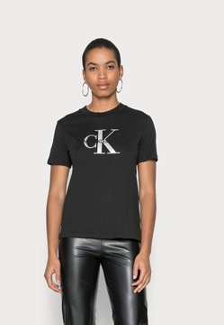 T-shirt z nadrukiem Calvin Klein Jeans S