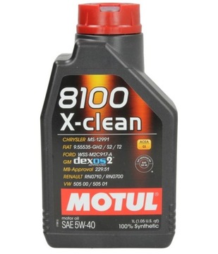OLEJ 5W-40 MOTUL 8100 X-CLEAN 5W40 C3 1L