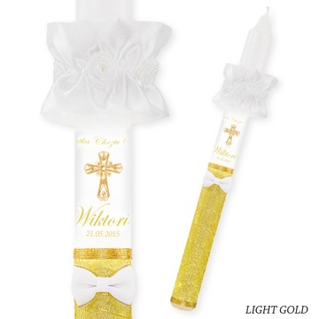 КРЕЩЕННАЯ СВЕЧА и КОРОБКА с серебряным изображением