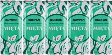 5x Karta Aromatyzująca do Papierosów KOMPAN Menthol Mint Mięta