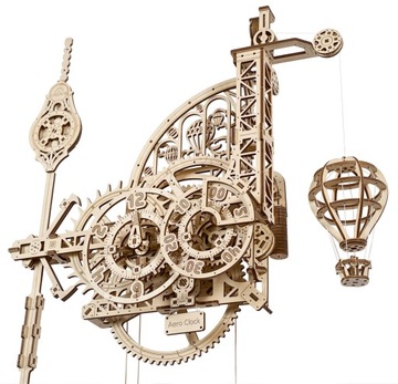 Ugears Aero Clock Zegar Ścienny Wahadłem Model 3D