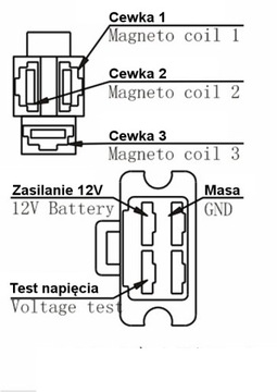 РЕГУЛЯТОР НАПРЯЖЕНИЯ QUAD ATV CH125 6 КАБЕЛЕЙ JT