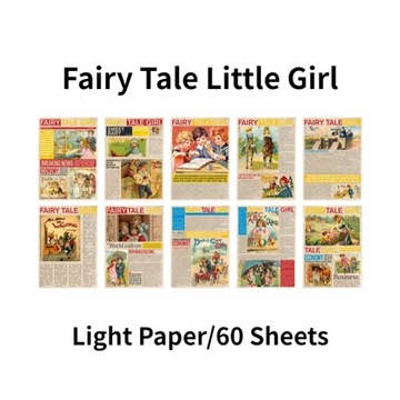 Vintage Fairy Tale Series Scrapbooking Paper for DIY Sticky Notes Diary Car
