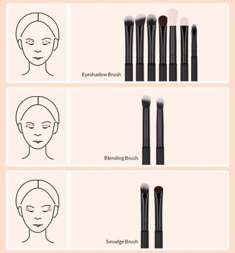 Кисть для макияжа DUcare Black Professional Makeup