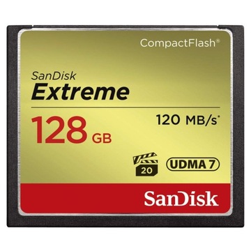 SanDisk Extreme 128 Gb UDMA7 CompactFlash Card -