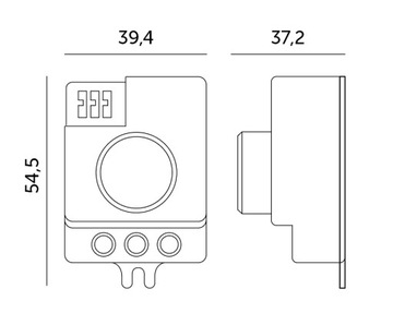 МИНИ микроволновый датчик движения 230В 360 градусов. для светодиодов