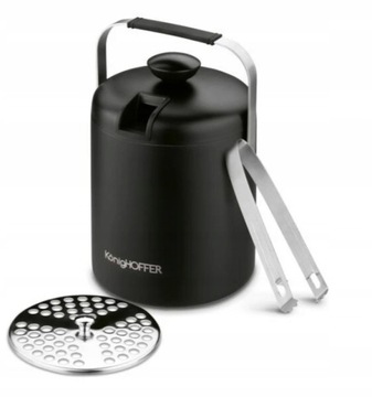 ВЕДРО КОНТЕЙНЕР ДЛЯ ЛЬДА 1,3 Лит. ОХЛАДИТЕЛЬ ДЛЯ ЛЬДА + щипцы