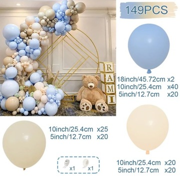 Blue Macaron Balloon Garland Arch Kit Wedding