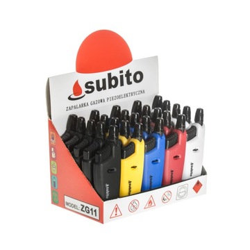 ВЫДВИЖНАЯ ГАЗОВАЯ ЗАЖИГАЛКА SUBITO ZG11 Разноцветная 1 шт.