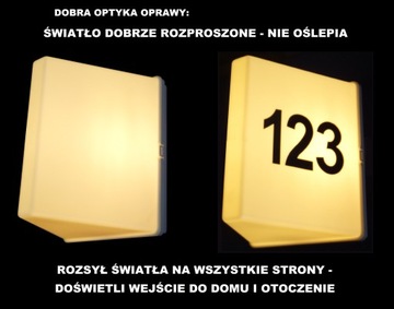 LAMPA PLAFON OPE-100 NUMER DOMU, WYMIENNY LED