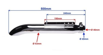 SUZUKI MARAUDER 125 ГЛУШИТЕЛЬ УНИВЕРСАЛЬНЫЙ ВЫХЛОПНОЙ