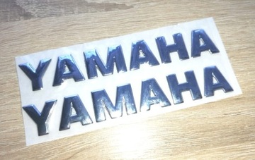 YAMAHA 3D Серебряная надпись 2шт 12см X-CITY YZF R1 R6 Bulldog V-Max