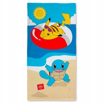 Ręcznik Plażowy Pokemon 100% Bawełna Wyraziste Barwy, Delikatny dla Skóry