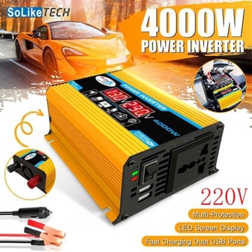 DC12V do AC 4000W samochodowa przetwornica napięci